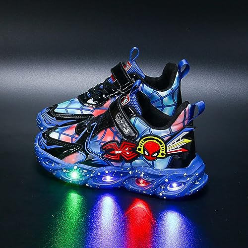 RAYCHY Children's Casual Shoes Boys Breathable Non-Slip Light Sneakers Unisex Luminous Sneakers for Girls Sport Running Shoes(9.5,Blue)