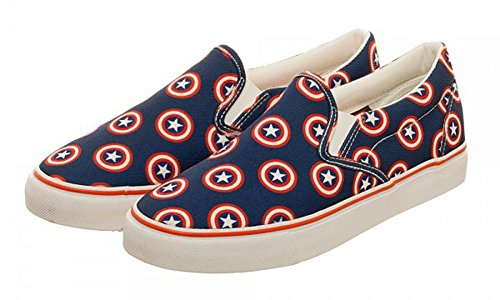 Marvel Captain America Shield Navy/Red Unisex Dek Shoes (M10.0/W11.5)