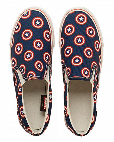 Marvel Captain America Shield Navy/Red Unisex Dek Shoes (M10.0/W11.5)