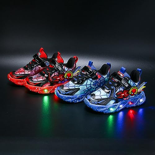 RAYCHY Children's Casual Shoes Boys Breathable Non-Slip Light Sneakers Unisex Luminous Sneakers for Girls Sport Running Shoes(9.5,Blue)