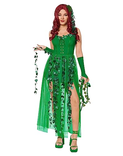 Spirit Halloween DC Villains Adult Poison Ivy Dress Costume - M | Officially Licensed | DC Comics | Batman Costume