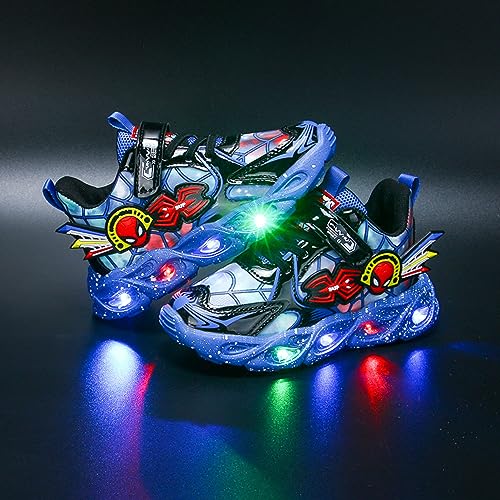 RAYCHY Children's Casual Shoes Boys Breathable Non-Slip Light Sneakers Unisex Luminous Sneakers for Girls Sport Running Shoes(9.5,Blue)