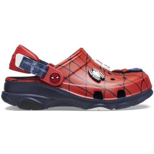 Crocs Classic All-Terrain Spiderman Clogs, Navy, 5 US Unisex Big Kid
