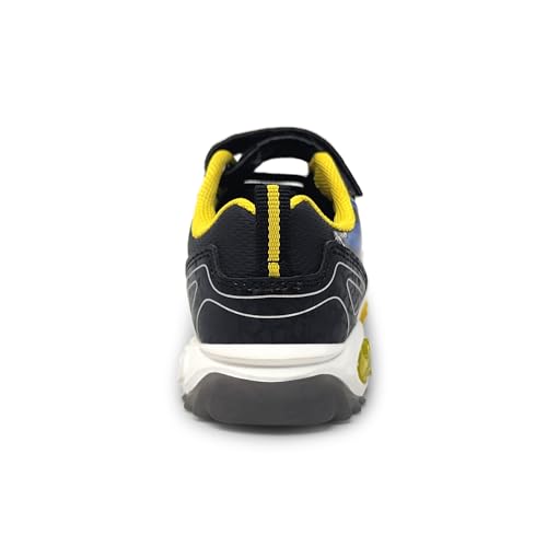 DC Comics Batman Boy's Lighted Athletic Sneaker W/Adjustable Strap, Black (Little Kid), Size 12