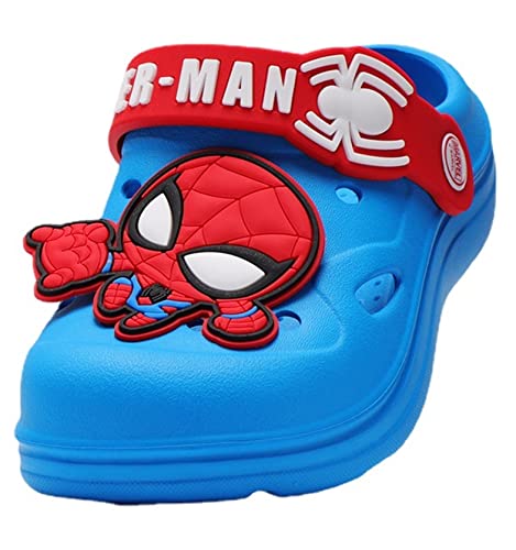 Everyday Delights Marvel Spider-Man Avengers Clogs Slip on Water Shoes Casual Summer for Boys Kids Children - Red M Size, Medium Little Kid