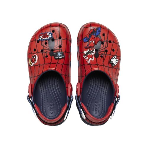 Crocs Classic All-Terrain Spiderman Clogs, Navy, 5 US Unisex Big Kid