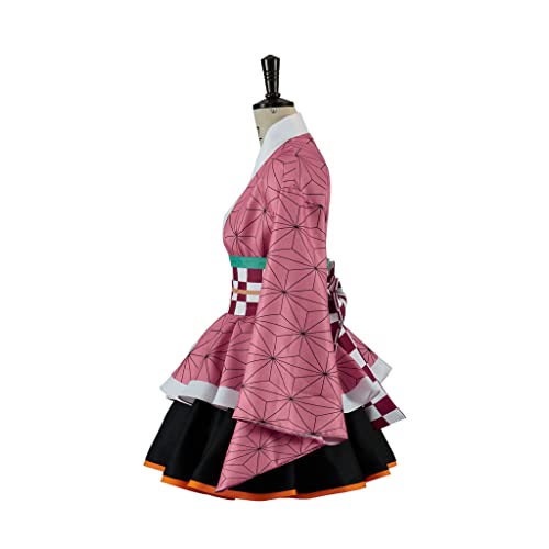 1791's lady Kamado Tanjirou Cosplay Rengoku Costume Inosuke Hashibira Kimono for Halloween Party Cosplay Outfits (Kamado Nezuko, XXXL)