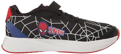 adidas Duramo Spider-Man Sneaker, Black/Better Scarlet/White (Elastic Lace), 6.5 US Unisex Big Kid