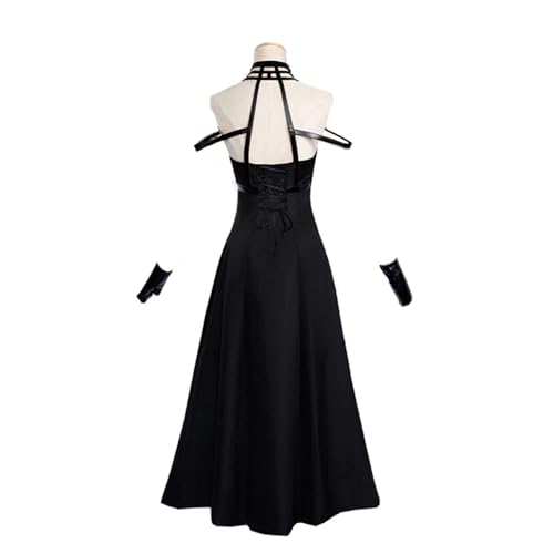 Yor Forger Cosplay Costume, Women Killer Gothic Halter Black Dress Outfit with Stockings Suit…