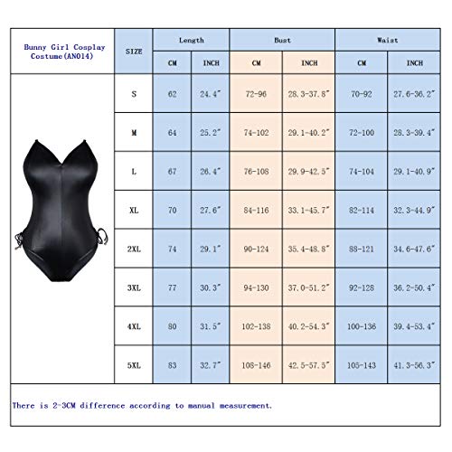Womens Bunny Costume Girl Suit Senpai Cosplay Anime Role Costume One Piece Bodysuit Removable Padded with Stockings Set(Black/White M)