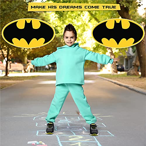 DC Comics Batman Boys Bat Signal Lighted Athletic Sneaker, Toddler, Size 6 Black