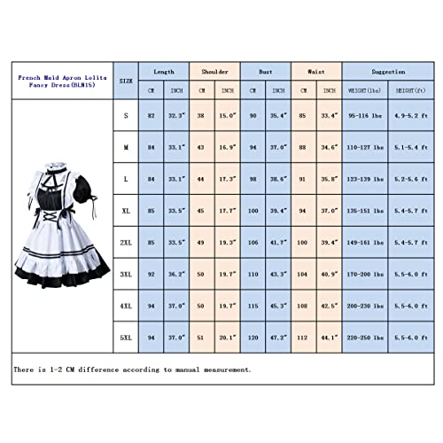 Anime French Maid Apron Lolita Fancy Dress Cosplay Costume Furry Cat Ear Gloves Socks Set(2XL)