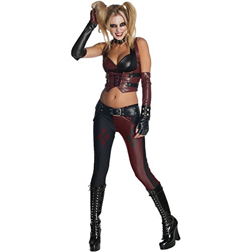 Secret Wishes Batman Arkham City Adult Harley Quinn Costume, Multi-Colored, Small