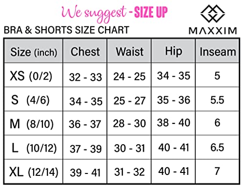 DC Comics Harley Quinn Womens Cosplay Active Workout Outfits – Biker Short and Bra 2PC Sets by MAXXIM Harley Quinn X-Small
