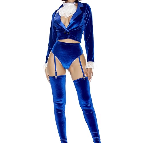 Forplay Women's Powers Movie Character Costume, Blue, S/M