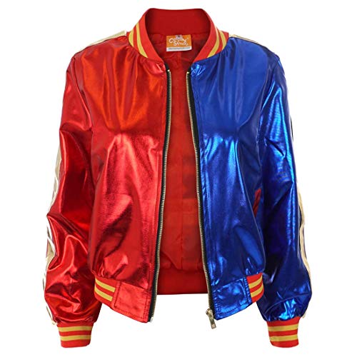 Cosplay Jacket for the Film Character Costumes Coat with Zipper of Adults Tops Red and Blue S-L (X-Large)