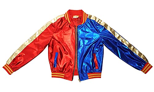 Cosplay Jacket for the Film Character Costumes Coat with Zipper of Adults Tops Red and Blue S-L (X-Large)