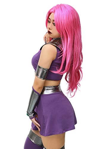 C-ZOFEK US Size Purple Dress Cosplay Costume Halloween Outfit with Stockings (Large)