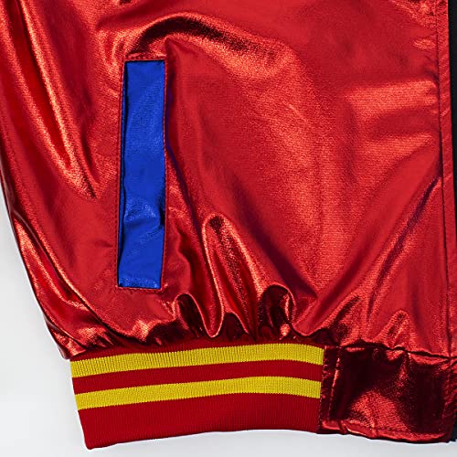Cosplay Jacket for the Film Character Costumes Coat with Zipper of Adults Tops Red and Blue S-L (X-Large)
