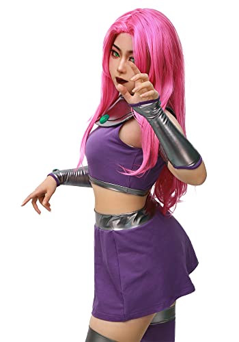 C-ZOFEK US Size Purple Dress Cosplay Costume Halloween Outfit with Stockings (Large)