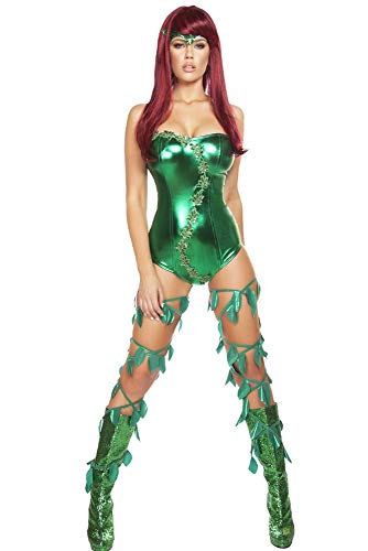 Roma Costume Women's 2 Piece Sexy Ivy Maiden, Hunter Green, Small