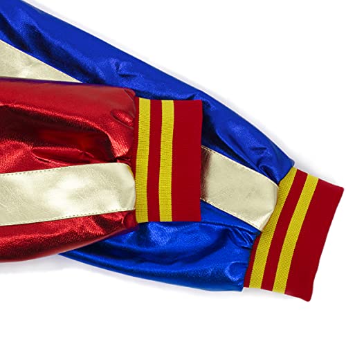 Cosplay Jacket for the Film Character Costumes Coat with Zipper of Adults Tops Red and Blue S-L (X-Large)