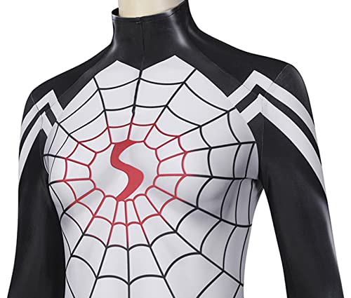 Jannoyra Moon Silk Cosplay Spider Women Jumpsuit Bodysuit Outfit Spider Bride Jannoyra Moon Halloween Catsuit Playsuit Uniform (Medium, Black)