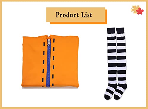 Coslover Anime Runa Cosplay Costume Bunny Ears Hoodie Hooded Jacket Coat Women Girl,M