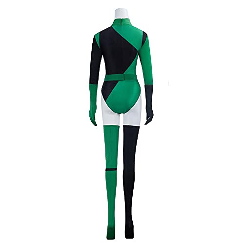 BYHai Shego Cosplay Costume Jumpsuit Shego Halloween Costume Sexy Bodysuit Super Villain Costumes for Adults Women XS, Green, X-Small