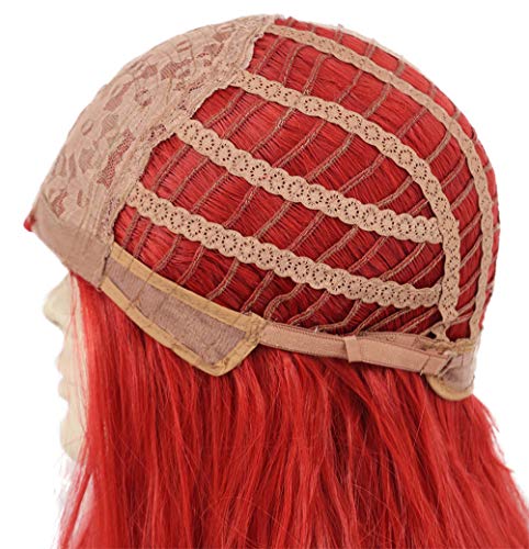 karlery Women's Long Wave Red Hair Halloween Cosplay Wig Anime Costume Party Wig