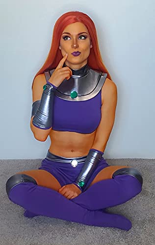 C-ZOFEK US Size Purple Dress Cosplay Costume Halloween Outfit with Stockings (Large)