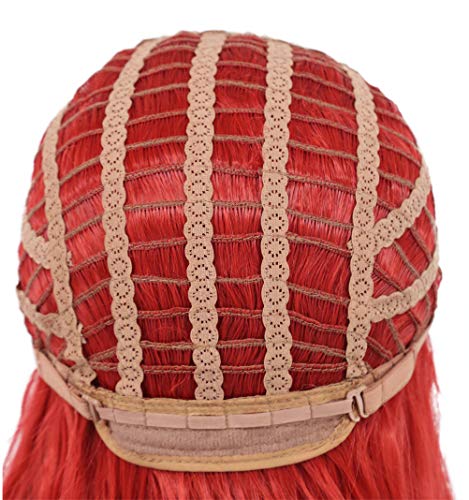 karlery Women's Long Wave Red Hair Halloween Cosplay Wig Anime Costume Party Wig