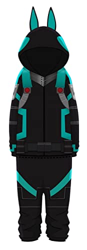 Skycos Unisex Anime Hero Academia Pajamas BNHA 3D Print Hooded Onesie MHA Hoodie Tracksuit Halloween Party Cosplay Costume (Color 4, L)