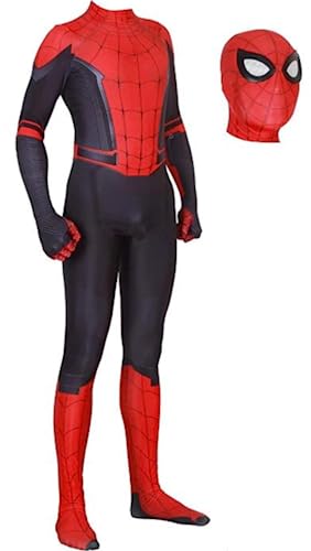 cfiyswa Superhero Jumpsuit Spandex Stretchy Suit Halloween Cosplay Costumes Adults (Red, Adult-S)