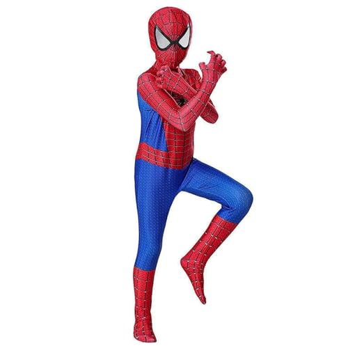 malji Spider Costume for Kids, Halloween Costumes Super Hero Cosplay 3D Spandex Bodysuit Jumpsuit for Boys Children