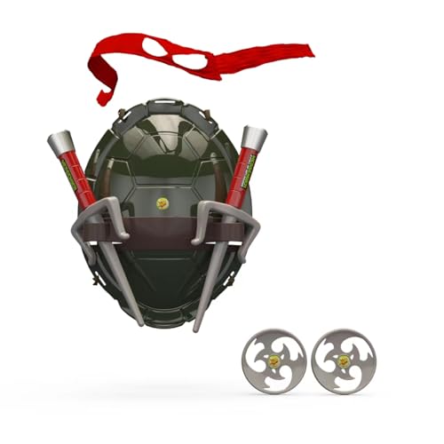 SABANA Anime Role Playing Turtle Shell Blindfold Mask Costume Set Super Hero Cosplay Costume with Weapons Halloween Stage Cosplay (Red).