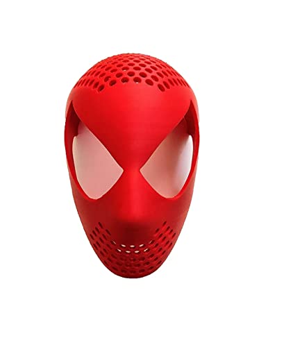 Cosplay Life Spider Face Shell With Lenses - Spider Mask - Halloween Costume Accessory (Asm - Red, 25cm)