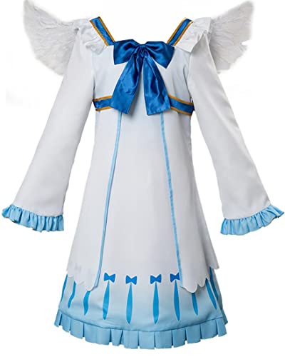 通用 The Rising of the Shield Hero Filo Cosplay Costume Halloween Blue Dress Full Set (Small, Blue)