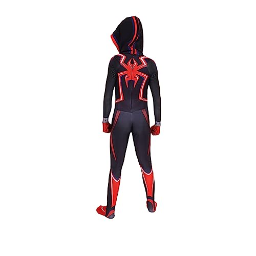 NAWAKOL Superhero Cosplay Costumes for Kid Halloween Bodysuits Unisex Spandex Costume (Redblack,5T)…