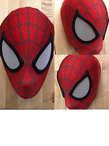 Cosplay Life Spider Face Shell With Lenses - Spider Mask - Halloween Costume Accessory (Asm - Red, 25cm)