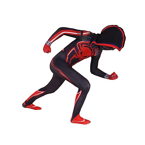 NAWAKOL Superhero Cosplay Costumes for Kid Halloween Bodysuits Unisex Spandex Costume (Redblack,5T)…