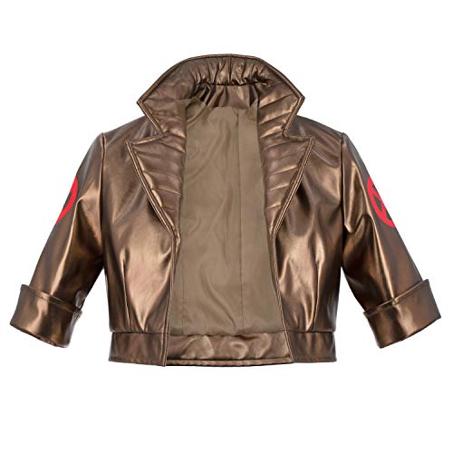 C-ZOFEK Women's Hero Cosplay Jacket High Waist PU-Leather Coat for Halloween(Large)