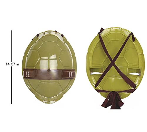 Turtle Shell for Kids Cosplay Halloween Cartoon Costume Party, Backpack Dress Up Props Plastic Turtle Shell, Super Hero Cosplay Costume for Kids Birthday Party (Purple)