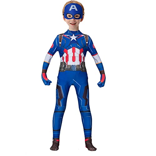 JINGFENG Super hero cosplay costume for boys Halloween Christmas Birthday gift (M, JF-XMD)