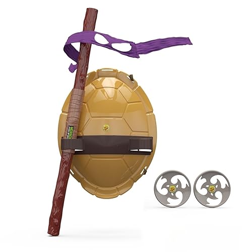 2023 New Superhero Cosplay Kids Costume Turtle Shell Ninja Costume Weapon Set (Purple)