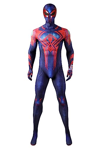CEMTX Superhero Cosplay Zentai Halloween Costume Dress Up Bodysuit 2023 New Movie Jumpsuit, blue 160