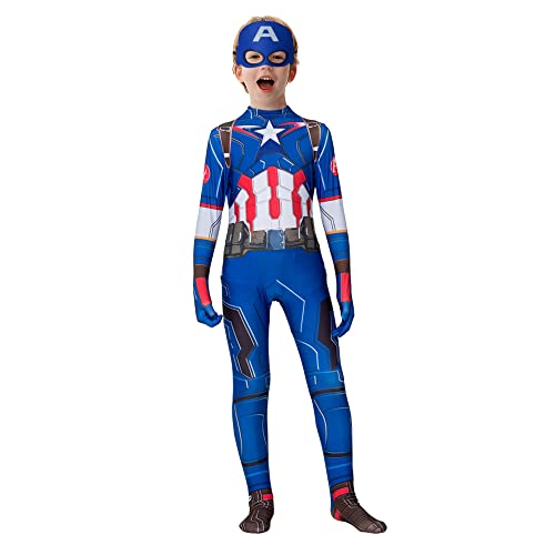JINGFENG Super hero cosplay costume for boys Halloween Christmas Birthday gift (M, JF-XMD)