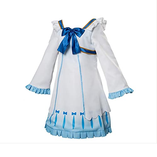 通用 The Rising of the Shield Hero Filo Cosplay Costume Halloween Blue Dress Full Set (Small, Blue)