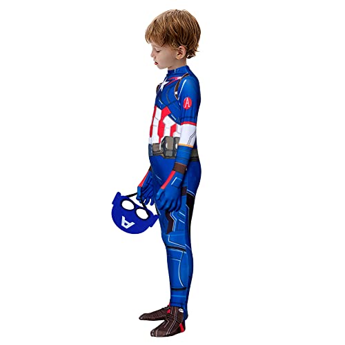 JINGFENG Super hero cosplay costume for boys Halloween Christmas Birthday gift (M, JF-XMD)