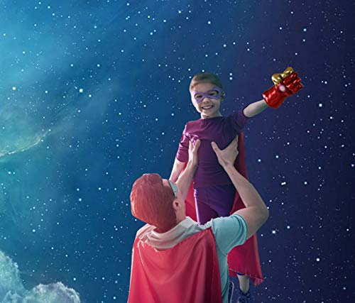 illuOKey Iron Hero Fists for Kids, XIANGQUANWANG Iron Hero Gloves, Premium Quality 3D PP Polyester Microfiber Filling Superhero Gloves, Ideal for Cosplay, Halloween, Costumes, Party, Birthday Gift